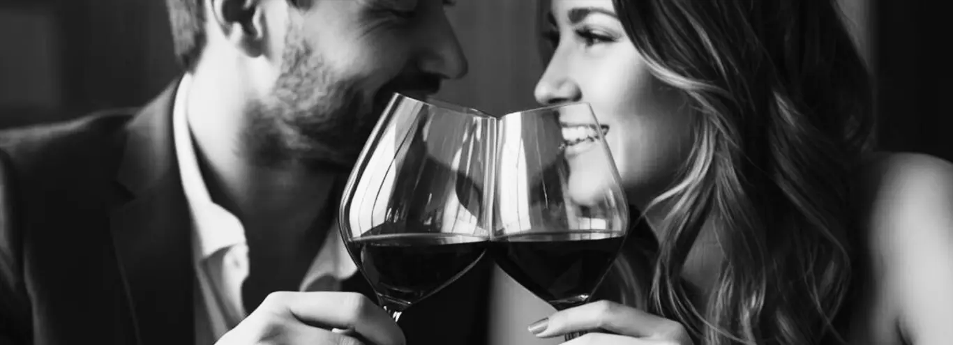 Ein Pärchen verbringt einen romantischen Abend